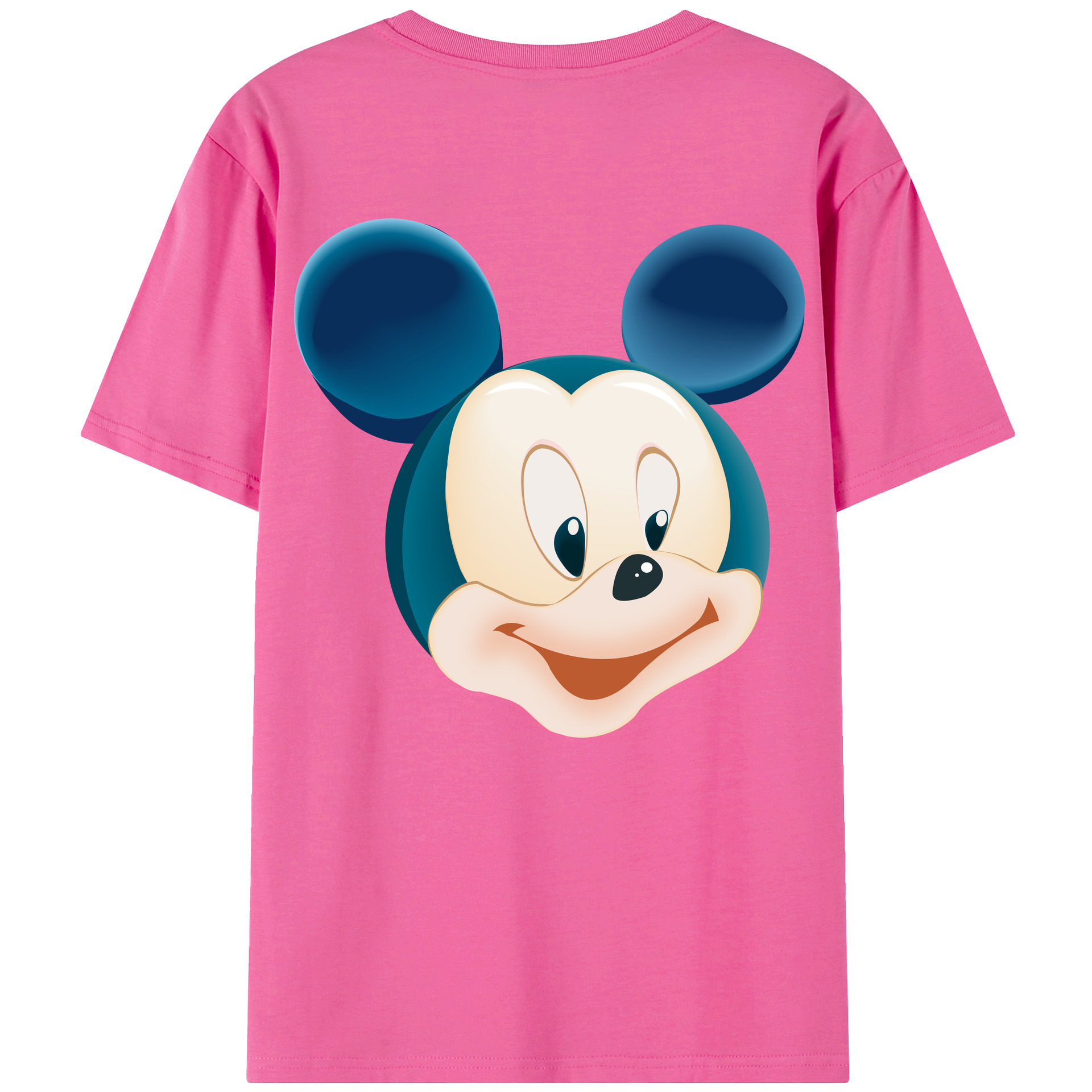 （画像用） ミッキーマウス Mickey Mouse レディース半袖Tシャツ(バックプリント)